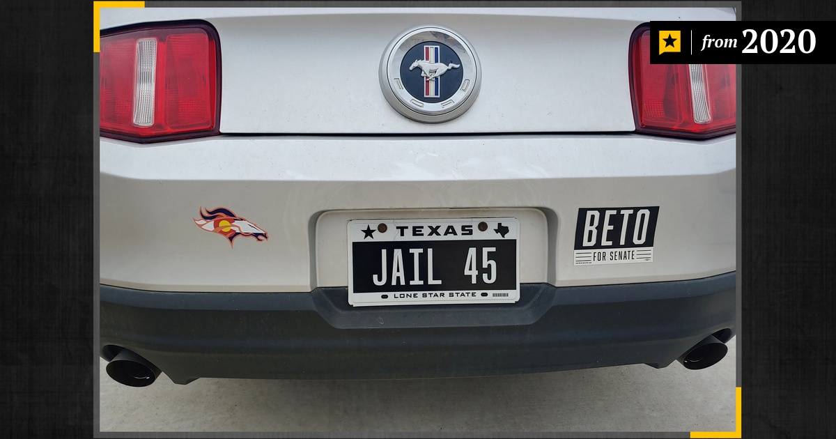 Texas revoked an antiTrump license plate. See what else was rejected